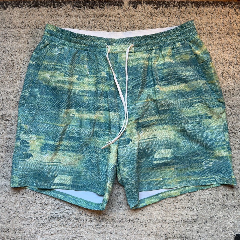 Lululemon Green Blue Swim Board Shorts